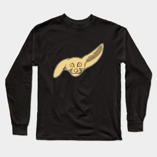 cute brown fannec fox face Long Sleeve T-Shirt